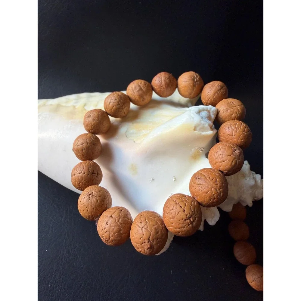 Phoenix Eye walnut bead Bracelet Natural Monkey head Buddhist Prayer Mala beads